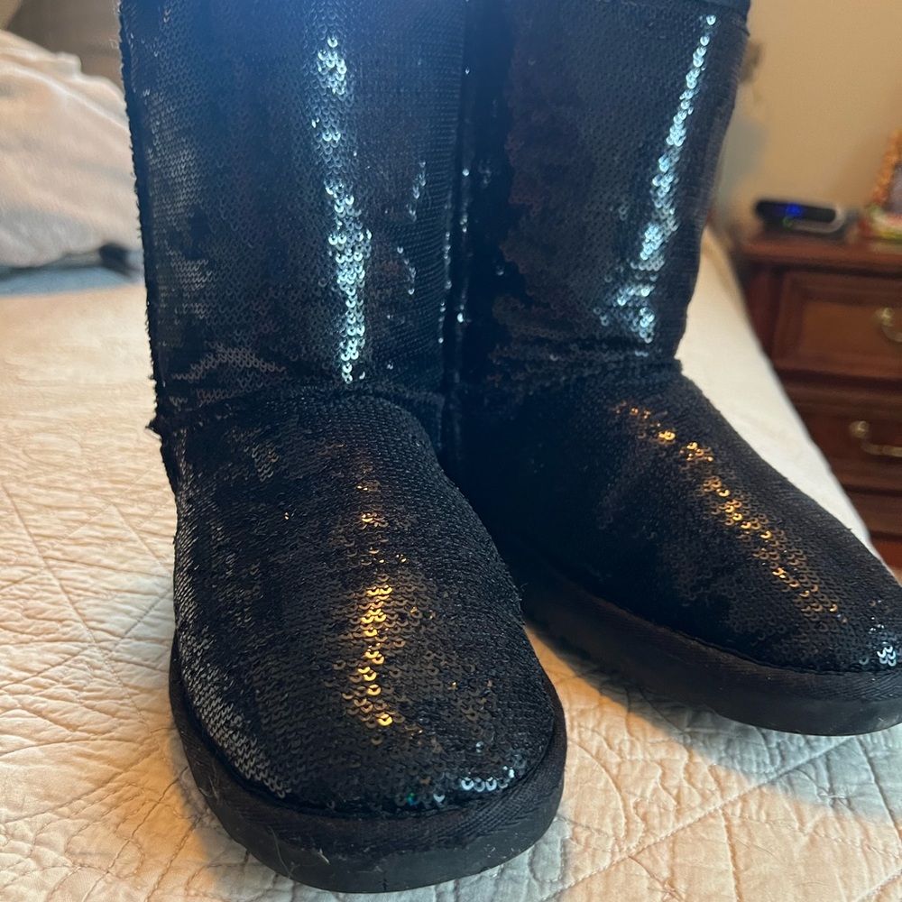 Black Sequined Uggs - image 1